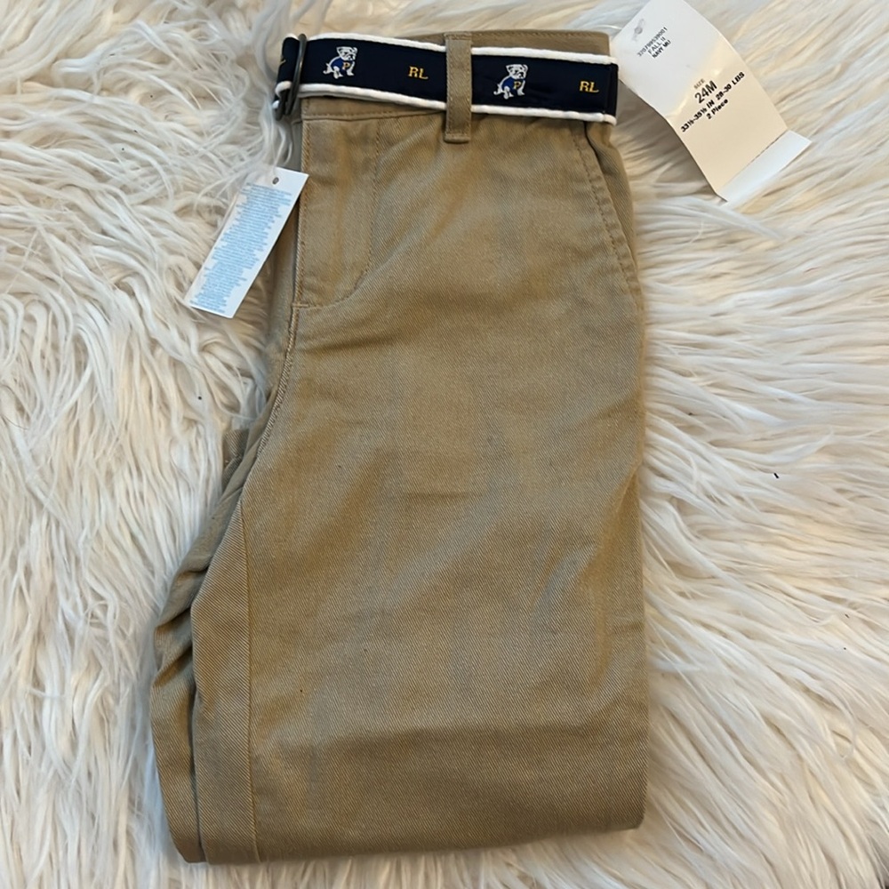 Ralph Lauren Kids kaki bottoms and belt